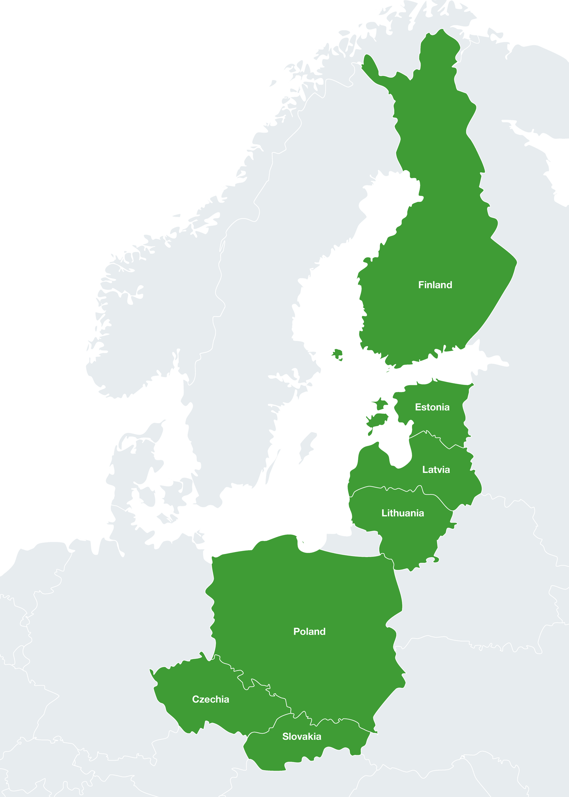 Map of YIT's locations